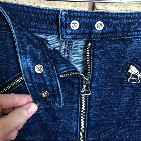 Rag & Bone "Marcy" Racer Miniskirt - Size 26 - Denim Skirt - Jean Skirt - Picture 12 of 12